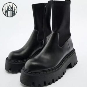 Bottes Gothiques Compensées Chaîne Femme — Univers Gothique