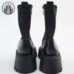 Bottes Gothiques Compensées Chaîne Femme — Univers Gothique (vue 3)