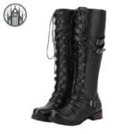 Botte Gothique En Cuir Verni Pour Un Style Unique - 35