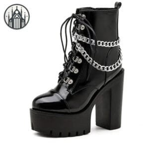 Bottes En Cuir à Talons Aiguilles De 13cm - Livraison Offerte 2 Bottes En Cuir à Talons Aiguilles De 13cm - Livraison Offerte - Noir / 34