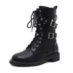 Bottes Gothiques Lanières PU