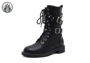 Bottes Gothiques Lanières PU — Univers Gothique