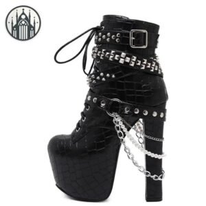 Bottes Gothiques Brillant Plateforme — Univers Gothique