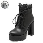 Bottes Gothique En Velours - Nouvelle Collection! - Noir / 4