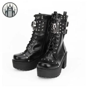 Bottes Gothiques Lolita Crâne — Univers Gothique