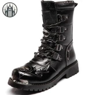 Bottes Gothiques Motard PU Femme — Univers Gothique