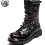 Bottines Gothiques Emo Caoutchouc Fermeture