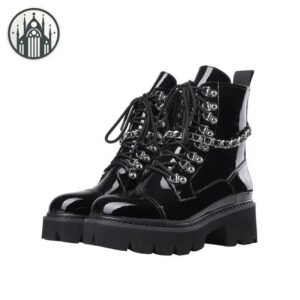 Bottines Gothiques Cuir Plateforme — Univers Gothique