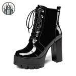 Bottines Gothiques Talons Carrés — Univers Gothique (vue 3)