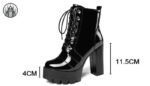 Bottines Gothiques Talons Carrés — Univers Gothique (vue 2)