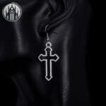 Boucles D’oreille Croix Gothique Agréables à Porter