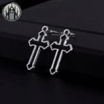 Boucles D’oreille Croix Gothique Agréables à Porter