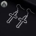 Boucles D’oreille Croix Gothique Agréables à Porter - Simple