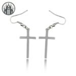 Boucle d&rsquo;oreille Gothique Croix Alliage — Univers Gothique