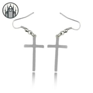 Boucle d’oreille Gothique Croix Alliage — Univers Gothique