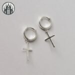 Boucle d&rsquo;oreille Gothique Croix Alliage — Univers Gothique (vue 13)