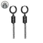 Boucle d&rsquo;oreille Gothique Plume Acier Inoxydable — Univers Gothique (vue 32)