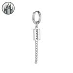 Boucle d&rsquo;oreille Gothique Plume Acier Inoxydable — Univers Gothique (vue 6)