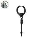 Boucle d&rsquo;oreille Gothique Plume Acier Inoxydable — Univers Gothique (vue 8)