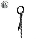 Boucle d&rsquo;oreille Gothique Plume Acier Inoxydable — Univers Gothique (vue 24)