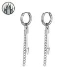 Boucle d&rsquo;oreille Gothique Plume Acier Inoxydable — Univers Gothique (vue 31)