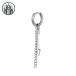 Boucle d&rsquo;oreille Gothique Plume Acier Inoxydable — Univers Gothique (vue 28)