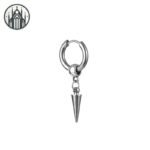 Boucle d&rsquo;oreille Gothique Plume Acier Inoxydable — Univers Gothique (vue 55)