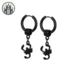 Boucle d&rsquo;oreille Gothique Plume Acier Inoxydable — Univers Gothique (vue 14)