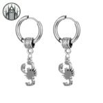 Boucle d&rsquo;oreille Gothique Plume Acier Inoxydable — Univers Gothique (vue 17)