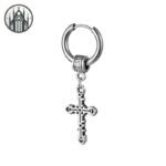 Boucle d&rsquo;oreille Gothique Plume Acier Inoxydable — Univers Gothique (vue 12)