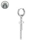 Boucle d&rsquo;oreille Gothique Plume Acier Inoxydable — Univers Gothique (vue 53)