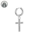 Boucle d&rsquo;oreille Gothique Plume Acier Inoxydable — Univers Gothique (vue 29)