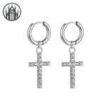 Boucle d&rsquo;oreille Gothique Plume Acier Inoxydable — Univers Gothique (vue 38)