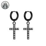 Boucle d&rsquo;oreille Gothique Plume Acier Inoxydable — Univers Gothique (vue 26)