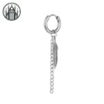 Boucle d&rsquo;oreille Gothique Plume Acier Inoxydable — Univers Gothique (vue 44)