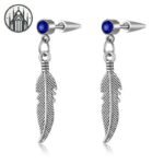 Boucle d&rsquo;oreille Gothique Plume Acier Inoxydable — Univers Gothique (vue 37)