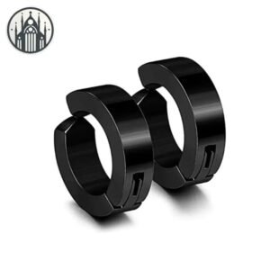 Boucle d’Oreille Gothique Anneau Acier — Univers Gothique