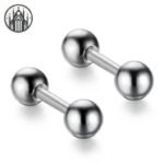 Boucle d&rsquo;Oreille Gothique Anneau Acier — Univers Gothique (vue 7)
