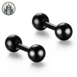 Boucle d&rsquo;Oreille Gothique Anneau Acier — Univers Gothique (vue 9)