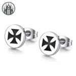 Boucle d&rsquo;oreille Gothique Croix Acier Inoxydable — Univers Gothique (vue 5)