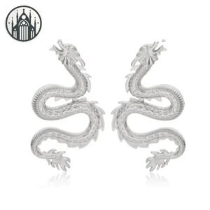 Boucle d&rsquo;oreille Gothique Dragon Serpent Alliage — Univers Gothique