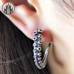 Boucle d&rsquo;oreille Gothique Tentacule Alliage — Univers Gothique