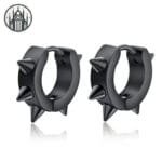boucles doreilles gothique en acier inoxydable noir boucle oreille 344 Boucles D’oreilles Gothique En Acier Inoxydable - Noir