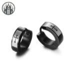 Boucles D’oreilles Gothique En Acier Inoxydable Robuste