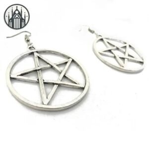 Boucles Oreilles Gothiques Pentagramme Alliage — Univers Gothique
