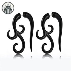 Boucle d&rsquo;oreille Gothique Arabesque Acrylique — Univers Gothique