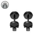 Boucles D’oreilles Gothique Serpenté: Livraison Standard Offerte - Noir