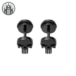 Boucles D’oreilles Gothique Serpenté: Livraison Standard Offerte - Noir