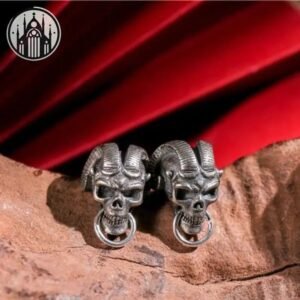 Boucles Oreilles Gothique Satan Cuivre — Univers Gothique