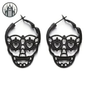 Boucles Oreilles Gothiques Pentagramme Zinc — Univers Gothique